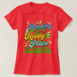 Lezen is Mijn Gelukkige Plek Kleurrijk T-shirt