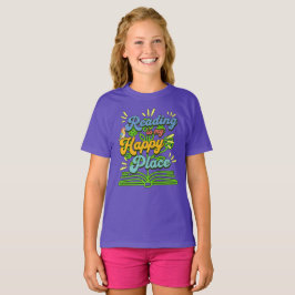 Lezen is Mijn Gelukkige Plek Kleurrijke T-shirt