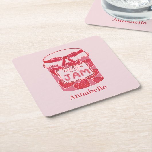 Lezen is mijn grote boekenliefhebber kartonnen onderzetters (Schuin)