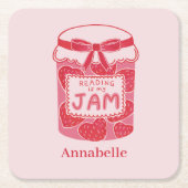 Lezen is mijn grote boekenliefhebber kartonnen onderzetters (Voorkant)