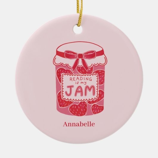 Lezen is mijn grote boekenliefhebber keramisch ornament (Voorkant)