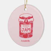 Lezen is mijn grote boekenliefhebber keramisch ornament (Links)