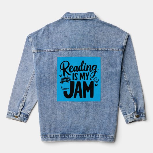 Lezen is mijn jam denim jacket (Achterkant)