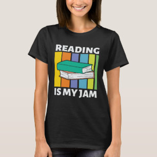 Lezen is Mijn Jam Retro Boekenworm Bibliotheek Eng T-shirt