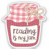 Lezen is mijn jam sticker (Voorkant)