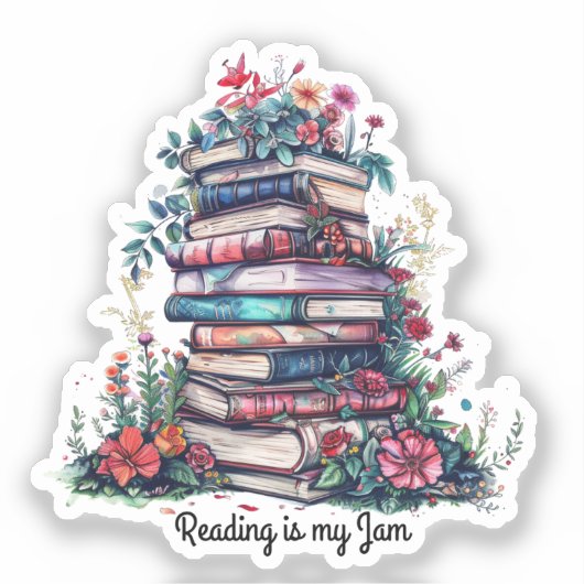 Lezen is mijn Jam Sticker (Voorkant)