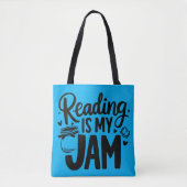 Lezen is mijn jam tote bag (Voorkant)
