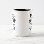 Lezen is mijn liefdestaal T-Shirt Sierkussen Tweekleurige Koffiemok (Center)