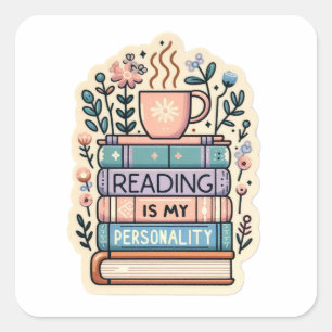 Lezen Is Mijn Persoonlijkheid Sticker - Cozy Bookw