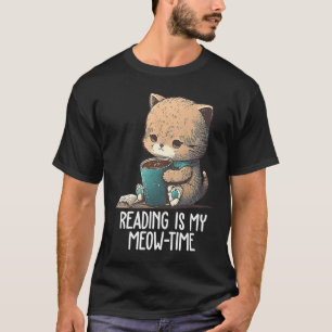 Lezen is mijn poezen tijd Boek Boekenwurm Biblioth T-shirt