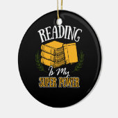 Lezen is mijn superkracht keramisch ornament (Links)