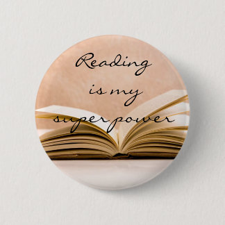 Lezen is mijn superkracht ronde button 5,7 cm