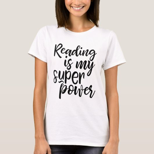 Lezen is mijn superkrachtige t-shirt (Voorkant)