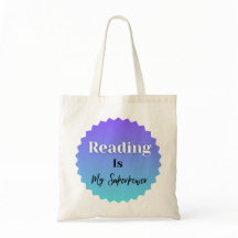 Lezen is mijn Superpower Canvas tas