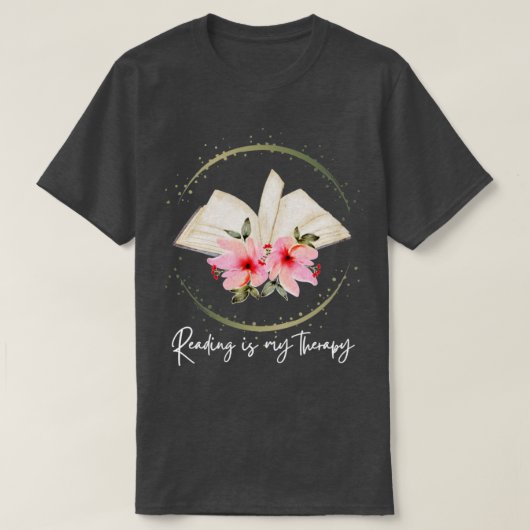 Lezen is mijn Therafy T-shirt (Design voorkant)