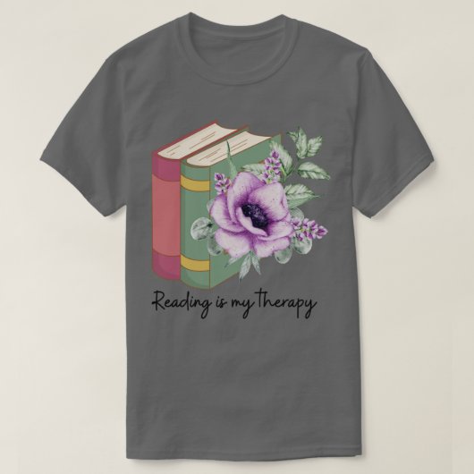 Lezen is Mijn therapie 17 T-shirt (Design voorkant)