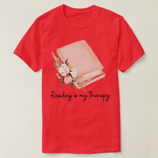 Lezen is Mijn therapie 59 T-shirt (Design voorkant)