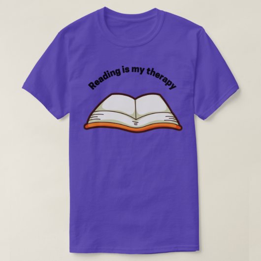 Lezen is mijn therapie 7 t-shirt (Design voorkant)