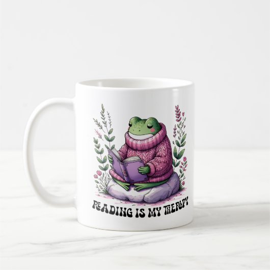 Lezen is mijn therapie koffiemok (Links)