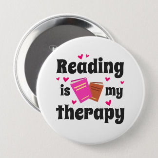 Lezen is mijn therapie ontwerp ronde button 4,0 cm