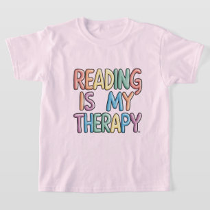 Lezen is mijn therapie t-shirt