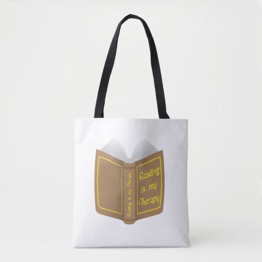 Lezen is mijn therapie tote bag (Voorkant)