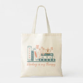 Lezen is mijn therapie tote bag (Achterkant)