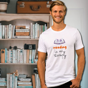 lezen is mijn therapie Tri-Blend shirt