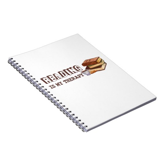 Lezen is mijn Therapy Book Lover Notitieboek (Rechterzijde)