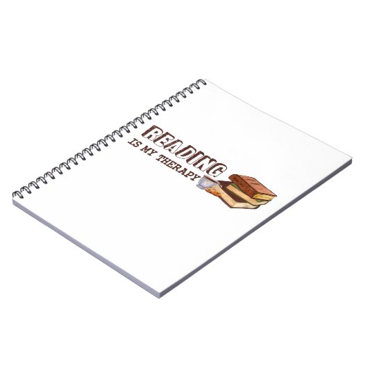 Lezen is mijn Therapy Book Lover Notitieboek (Linkerzijde)