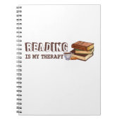 Lezen is mijn Therapy Book Lover Notitieboek (Voorkant)