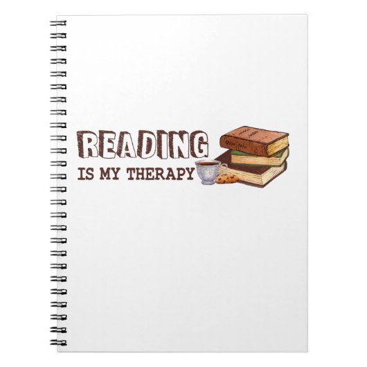 Lezen is mijn Therapy Book Lover Notitieboek (Voorkant)