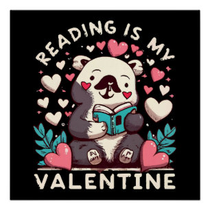 Lezen is mijn Valentijn Perfect Poster