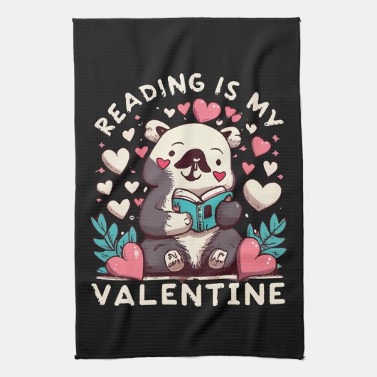 Lezen is mijn Valentijn Theedoek (Verticaal)