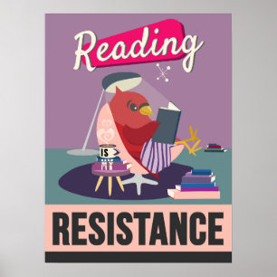 Lezen Is Mijn Verzet – Retro Gestyled Print