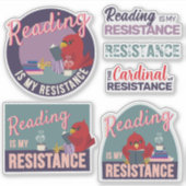 "Lezen is mijn verzet" stickercollectie Sticker (Voorkant)