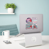 "Lezen is mijn verzet" stickercollectie Sticker (Laptop op bureau)