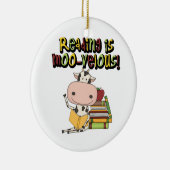 Lezen is moo-velous keramisch ornament (Rechts)