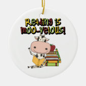 Lezen is moo-velous keramisch ornament (Voorkant)