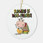 Lezen is moo-velous keramisch ornament (Links)