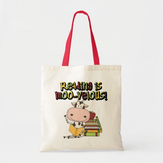 Lezen is moo-velous tote bag (Voorkant)