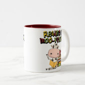 Lezen is moo-velous tweekleurige koffiemok (Voorkant rechts)