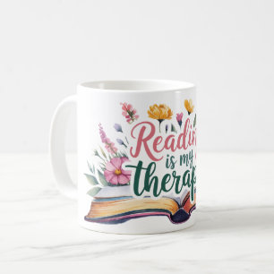 Lezen is My Therapy Wildflower Bookish Koffiemok