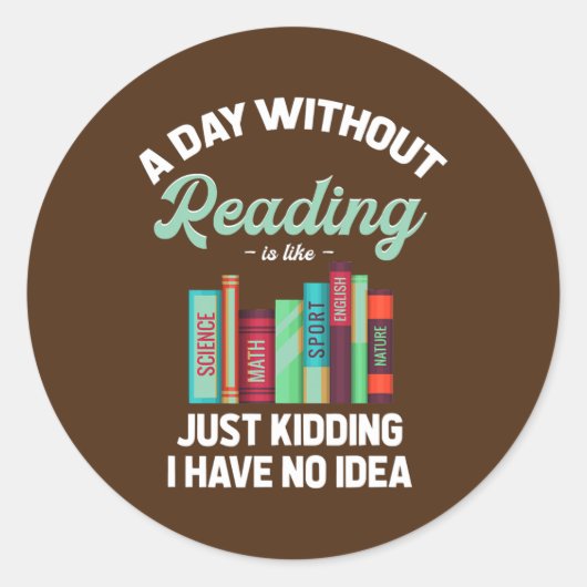 Lezen is net als bladwijzer Novel Bookish Ronde Sticker (Voorkant)