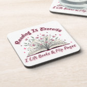 Lezen is oefenen... bier onderzetter (Linkerzijde)