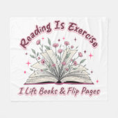 Lezen is oefenen... fleece deken (Voorkant (Horizontaal))