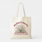 Lezen is oefenen... tote bag (Achterkant)