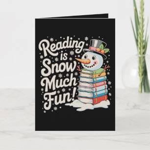 Lezen Is Sneeuw Veel Plezier Sneeuwman Boeken Kers Kaart