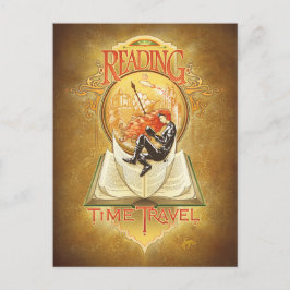 Lezen is tijdreizen briefkaart