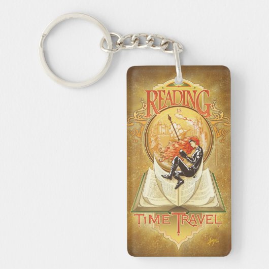Lezen is tijdreizen sleutelhanger (Voorkant)